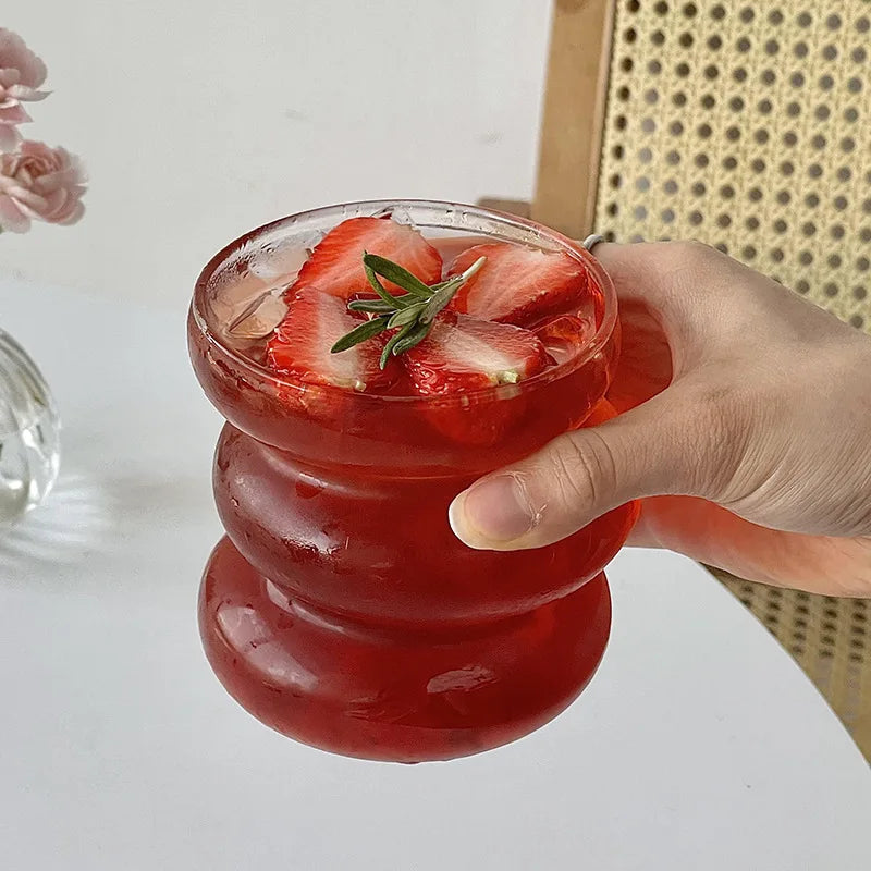 Sikunuo | Sleek Glass Irregular Bubble Mug