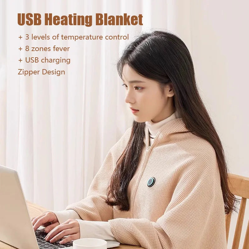 Sikunuo | Rechargeable USB Winter Travel Heating Blanket