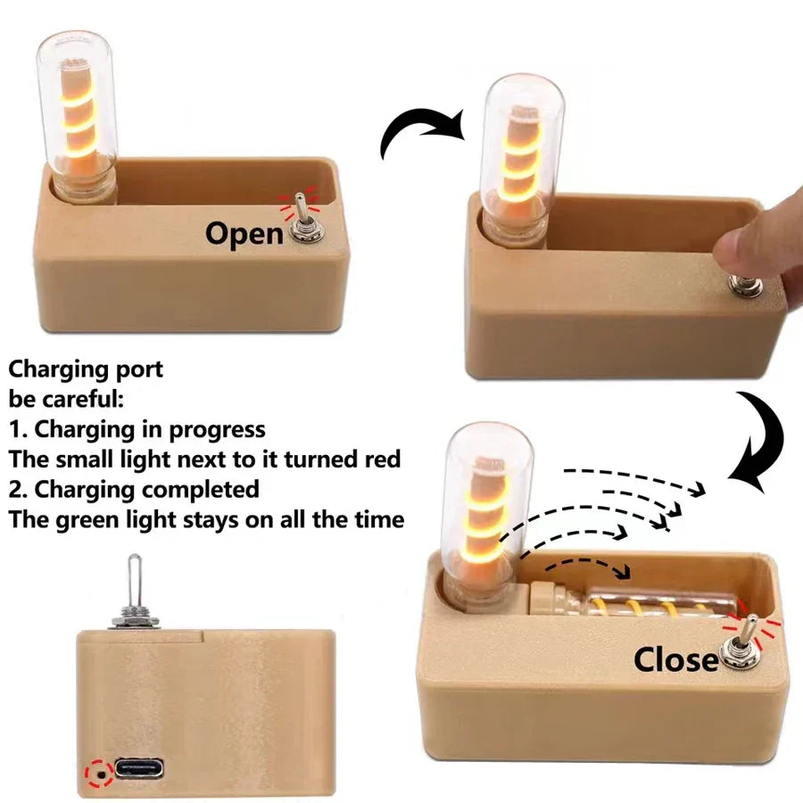 Sikunuo | Mechanical Flip Rechargeable Night Lamp