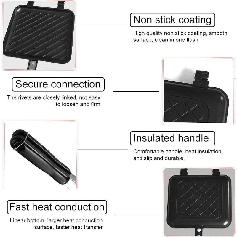Sikunuo | Double Sided Non-Stick Sandwich Maker Pan