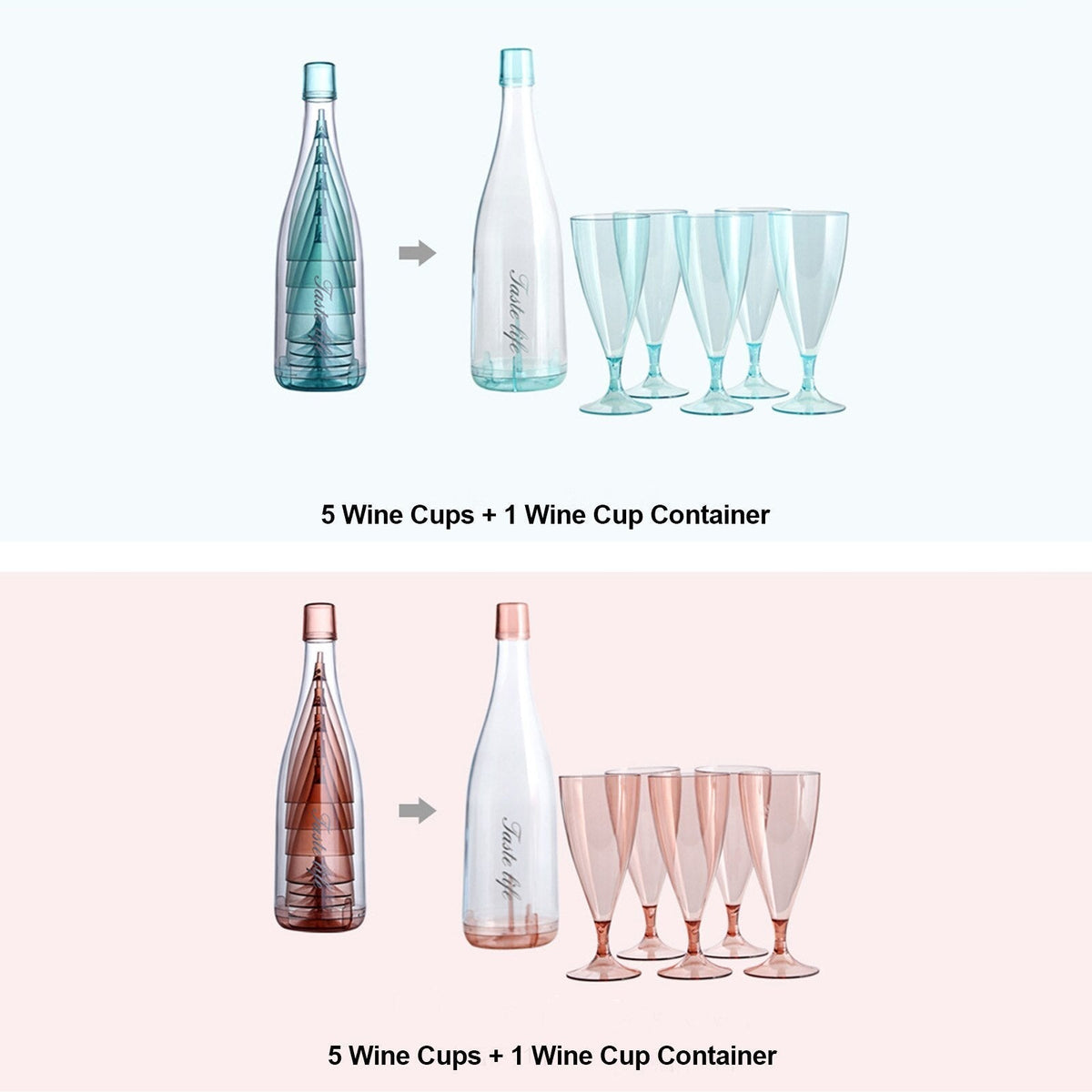 Sikunuo | Creative Detachable Drink Glasses with Bottle