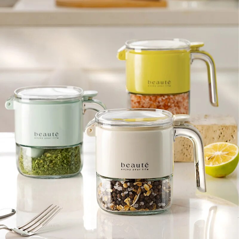 Sikunuo | Square Glass Seasoning Dispenser Bottle