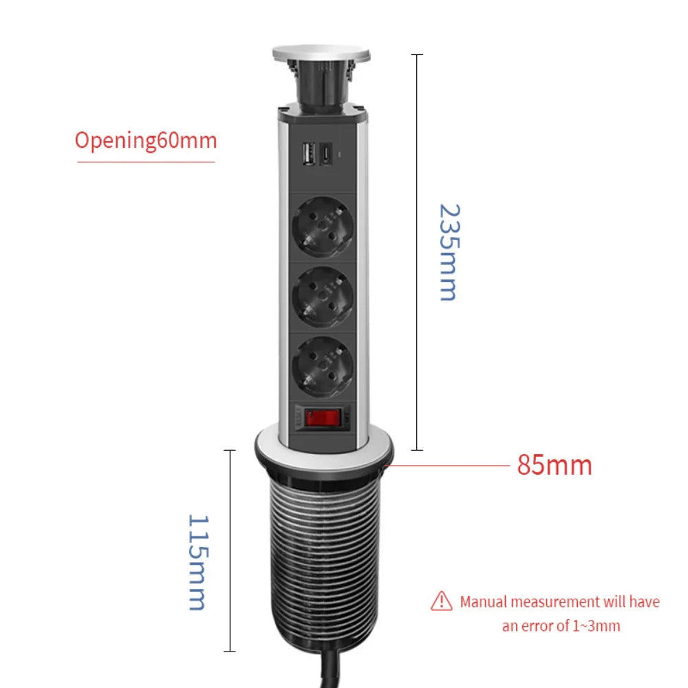 Sikunuo | Cable Organizer Table Socket Pop-Up Power Strip