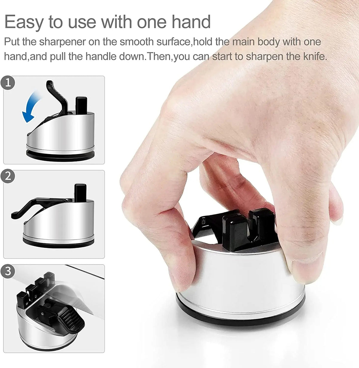 Sikunuo | Non-Slip Pocket Size Chef's Quick Knife Sharpener