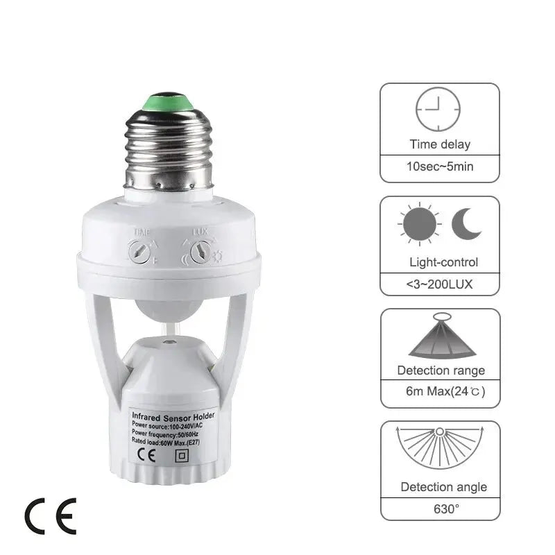 Sikunuo | Motion-Activated Adjustable Smart Light Socket
