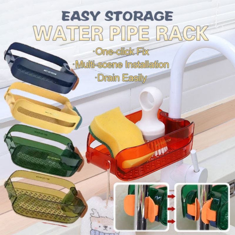 Sikunuo | 2in1 Sponge Holder Sink Organizer Rack