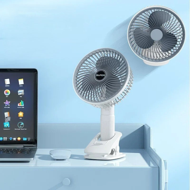Sikunuo | Clip-on Portable Compact USB Rechargeable Cooling Fan