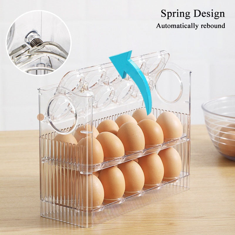 Sikunuo | Automatic Flip Egg Storage Rack