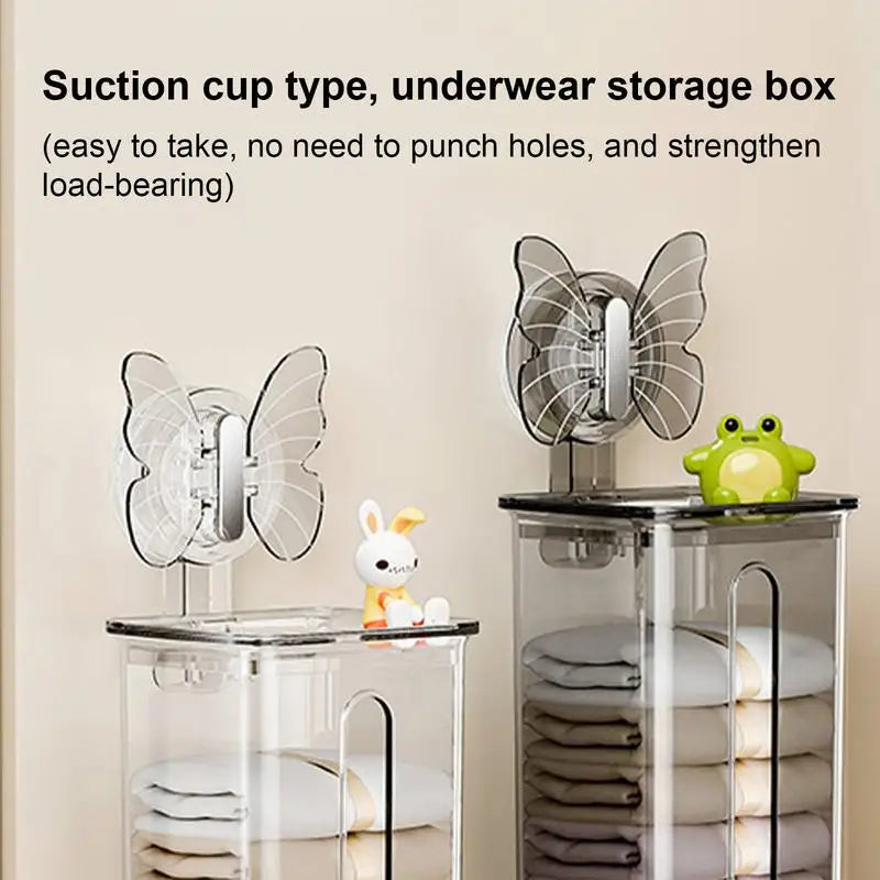 Sikunuo | Transparent Multifunctional Wall-Mounted Sock Organizer