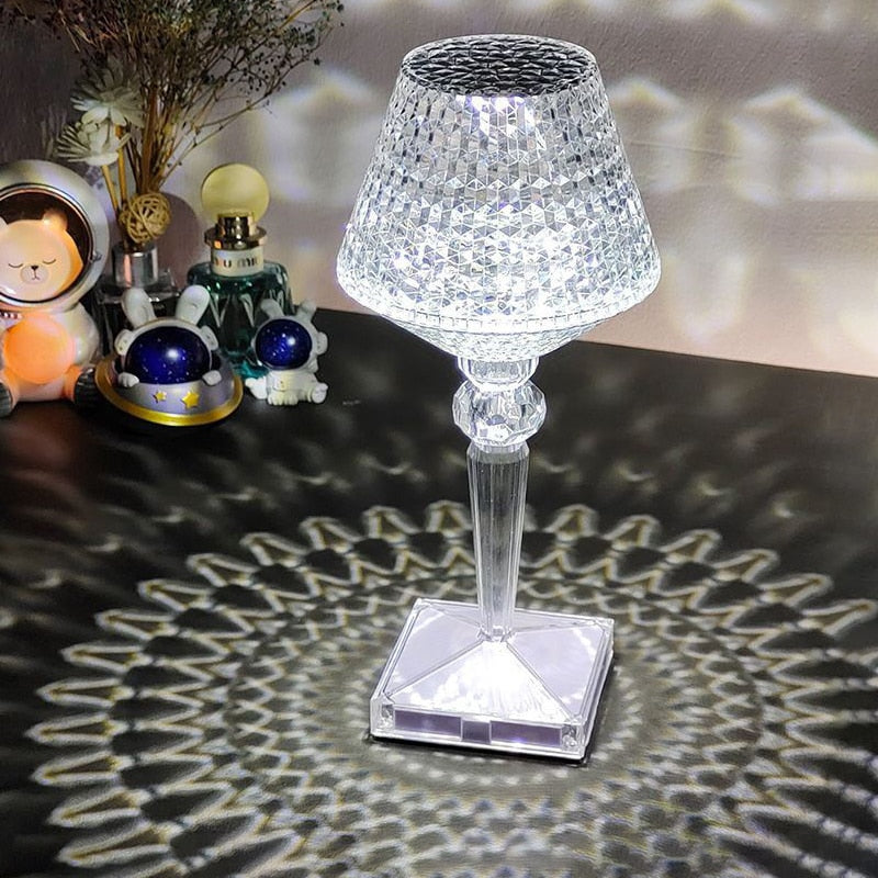 Sikunuo | Diamond Glow Rechargeable Crystal Table Lamp