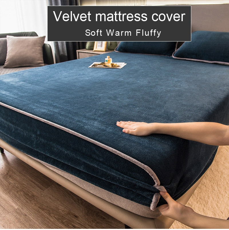 Sikunuo | Non-Slip Elastic Thick Soft Mattress Cover