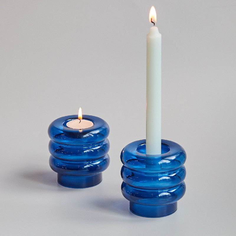 Sikunuo | Dual Glass Spiral Candle Holder