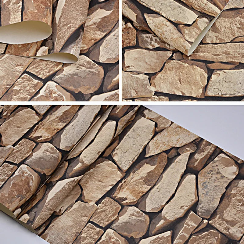 Sikunuo | 3D Stone Pattern Retro Wallpaper