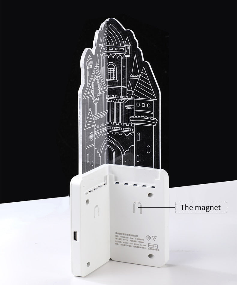 Sikunuo | 3D LED Rechargeable Wall Night Lamp