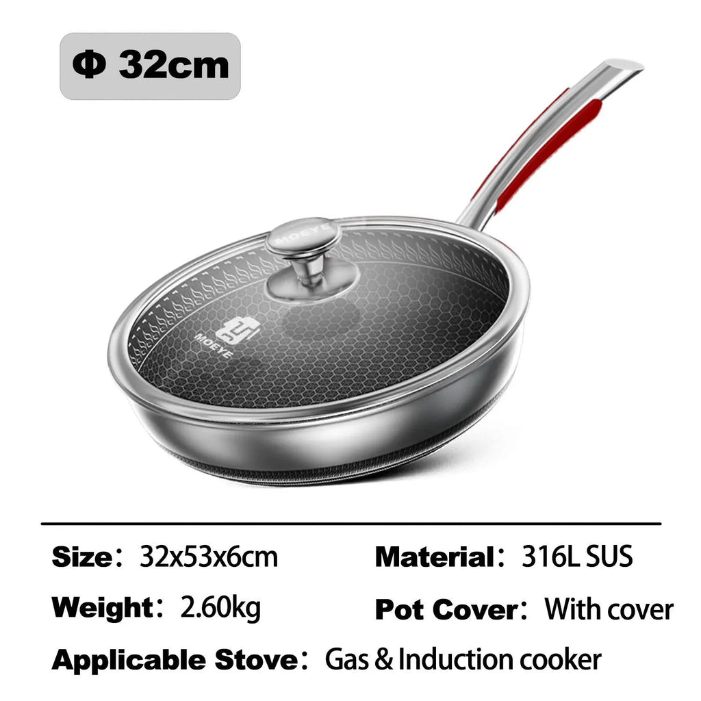 Sikunuo | Safe Cook Nonstick Antibacterial Stainless Steel Pan