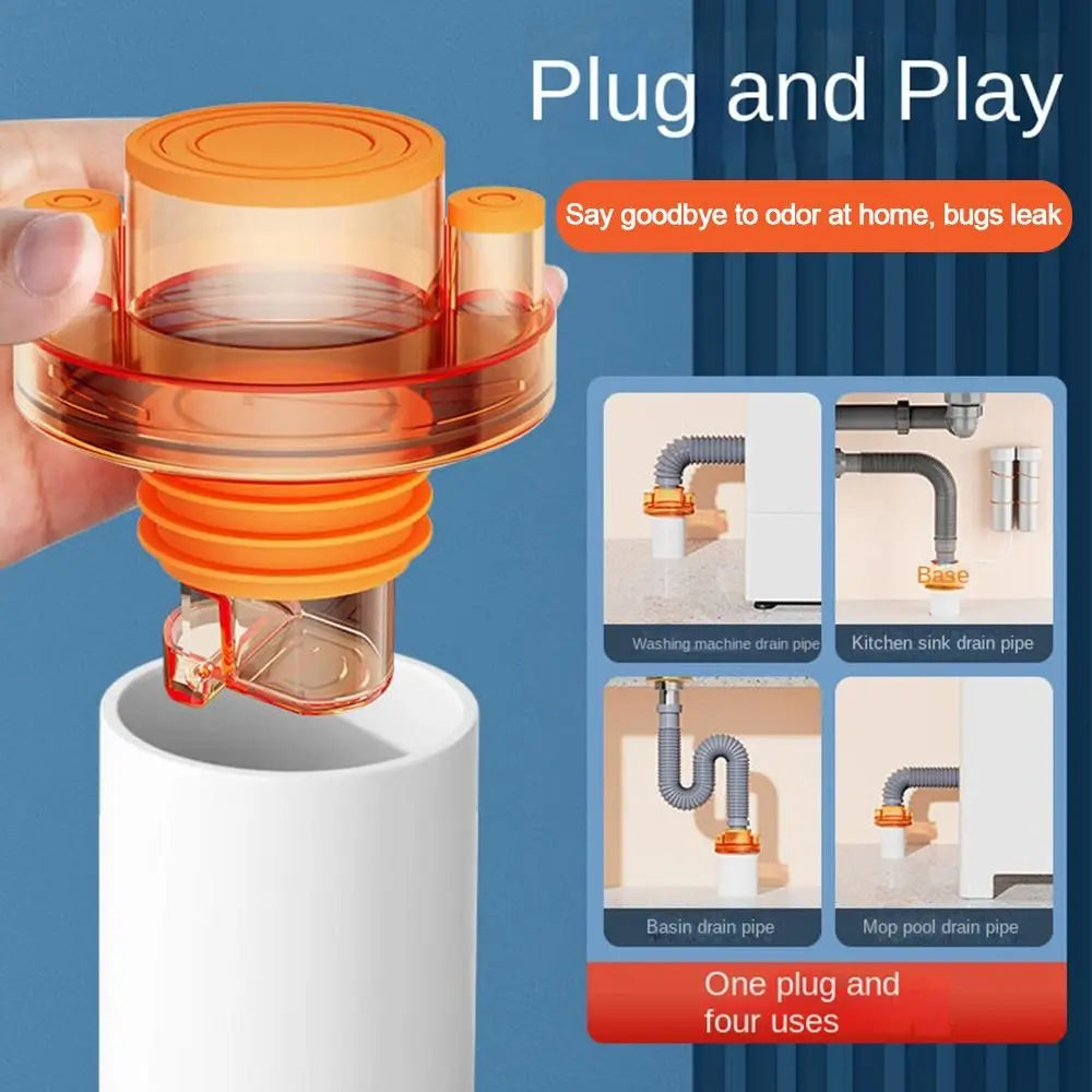 Sikunuo | Odor Prevention Automatic Drainage Pipe Adapter Drainer