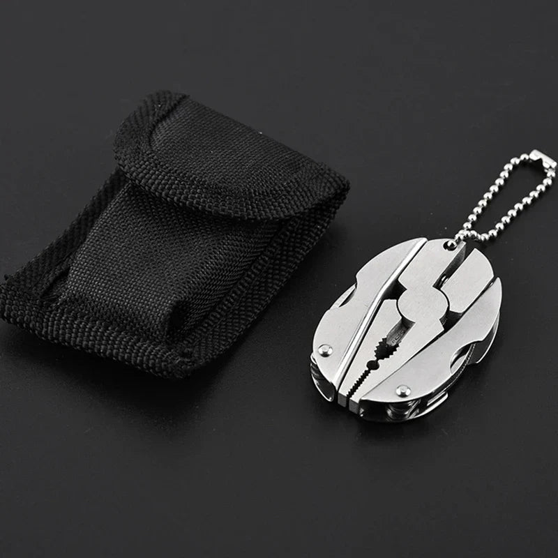 Sikunuo | Mini-Multitool TrekMate | Folding Pliers with Knife | Keychain Format | Outdoor & Camping