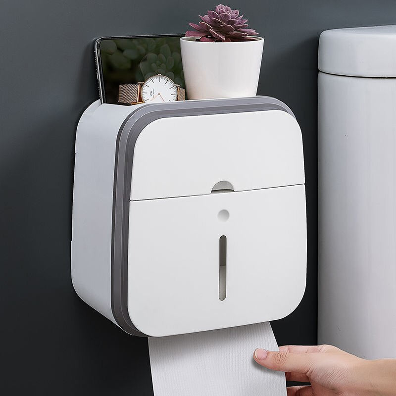 Sikunuo | Wall-Mounted Bathroom Organizer Tissue Box Holder