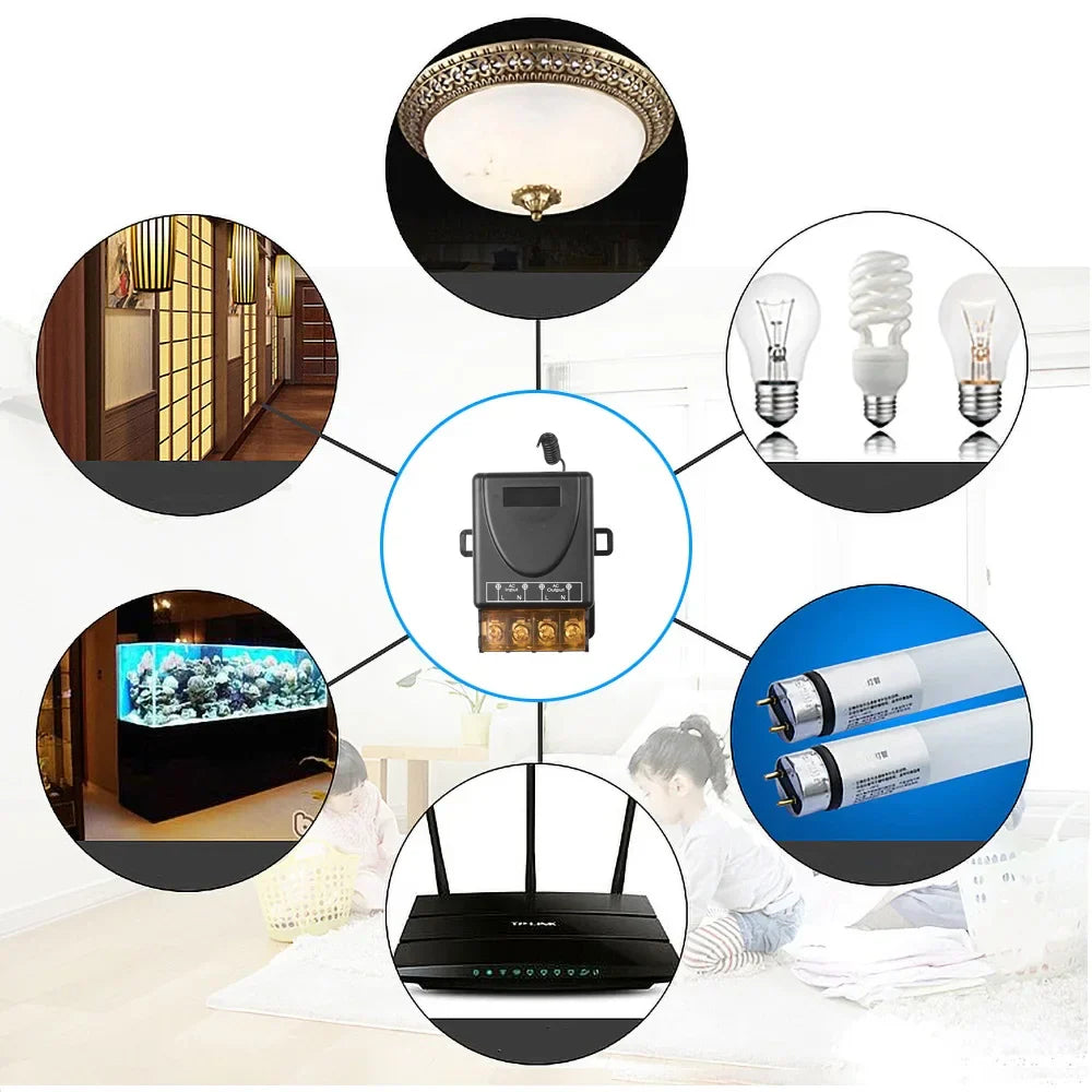 Sikunuo | Signal Receiver Wireless Remote Control Switch Relay