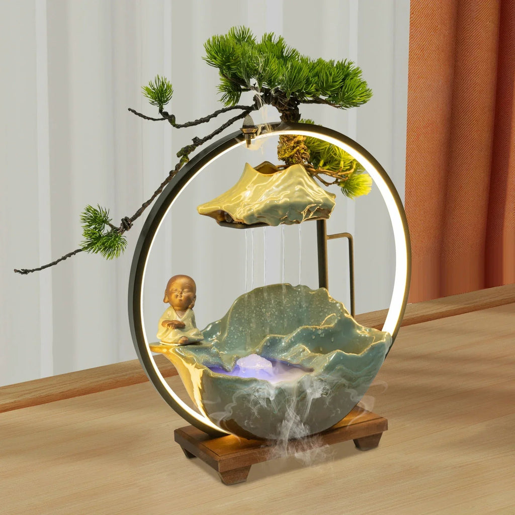 Sikunuo | Waterfall Fortune LED Incense Burner Zen Decor