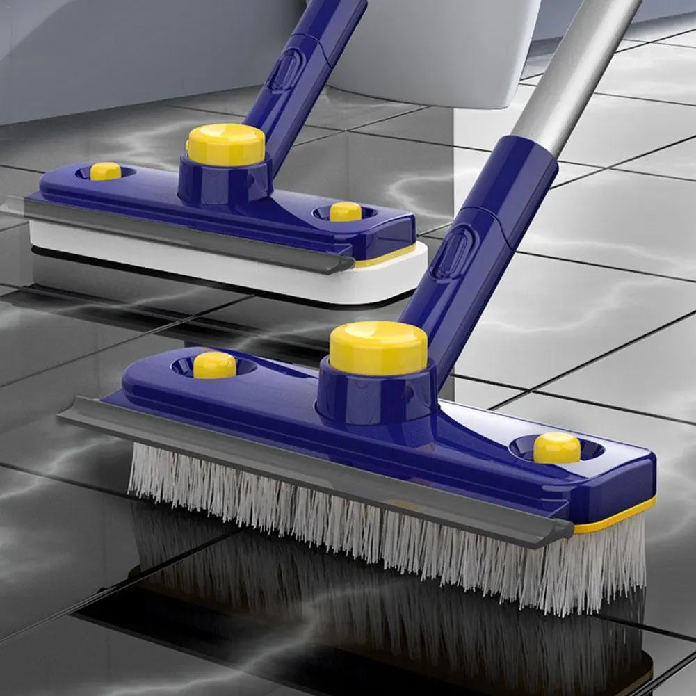 Sikunuo | 2in1 V-Shaped Long Handle Floor Scrub Edge Cleaner Brush