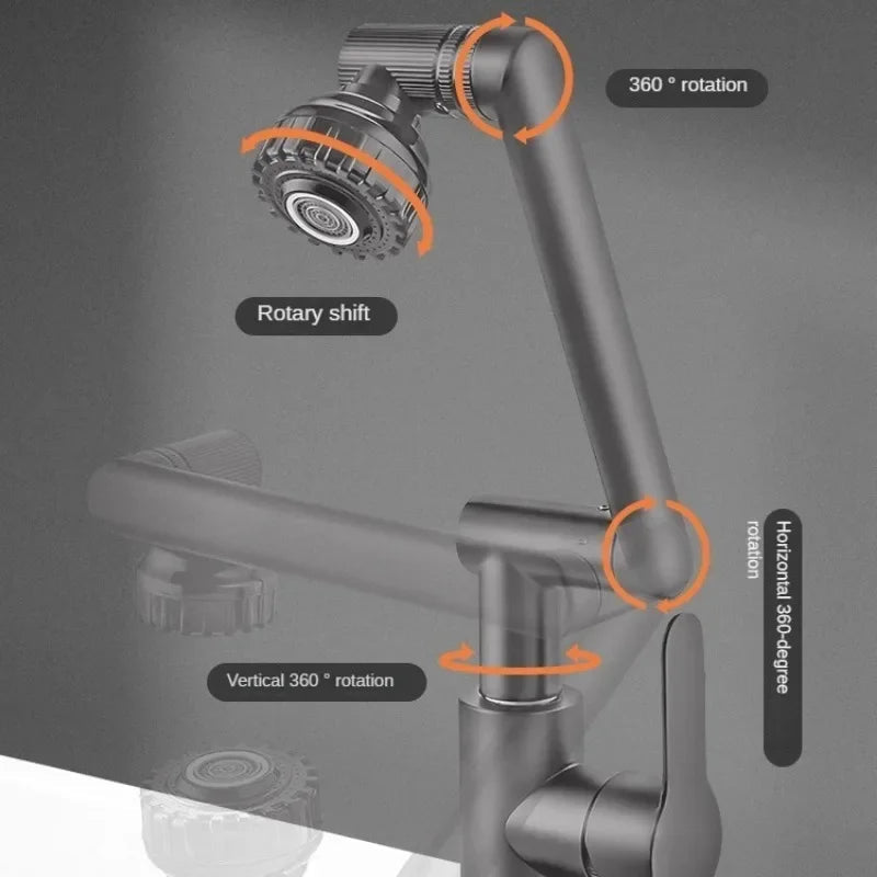 Sikunuo | Splash-Proof Mechanical Universal Rotatable Arm Faucet