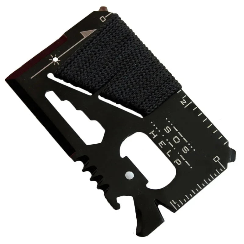 Sikunuo | GearPro MultiTool Card | 14-in-1 stainless steel tool for outdoor adventures | Compact & Versatile