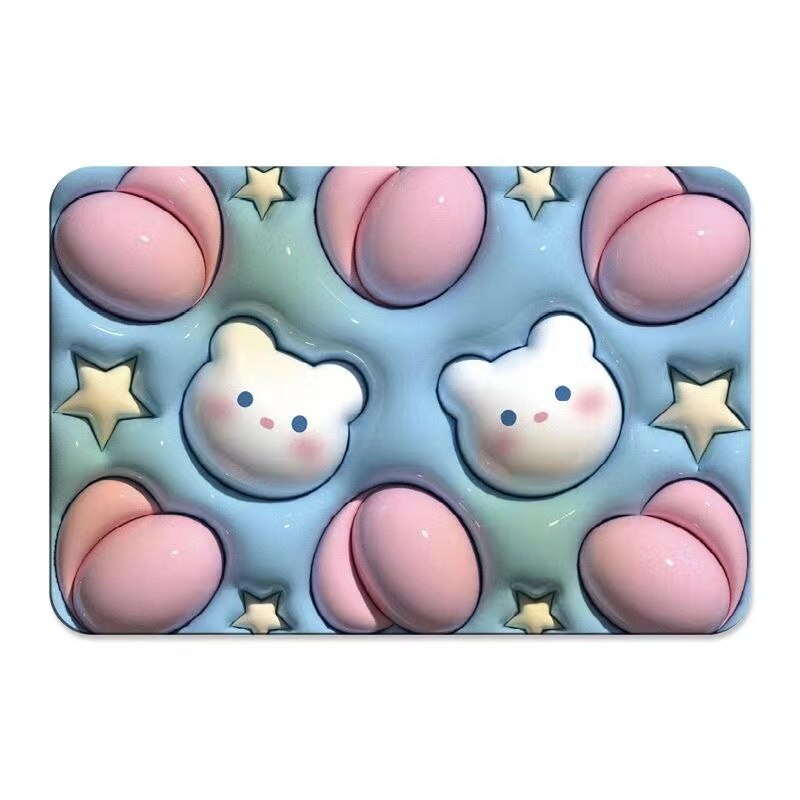 Sikunuo | Non-Slip Cartoon Colorful Fun Quick Water Absorbent Mat