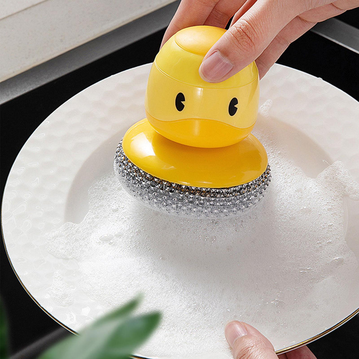 Sikunuo | Duck Shape Dishwashing Scrubber