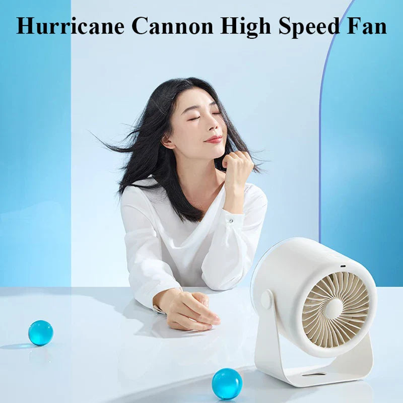 Sikunuo | Multi-Speed Adjustable Rechargeable Travel Desktop Fan