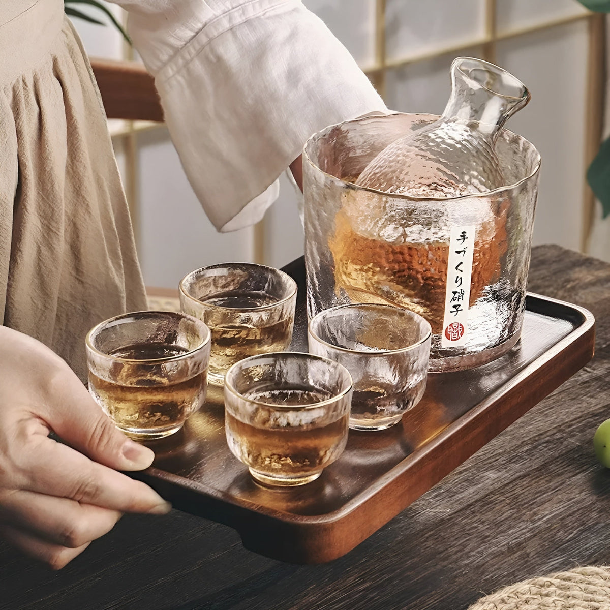 Japanese Glass Set – Elegant Sake & Whisky Set | Perfect for Bar & Home | Sikunuo