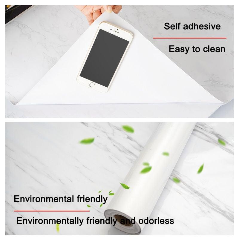 Sikunuo | Marble Effect Self-adhesive Waterproof Wallpaper