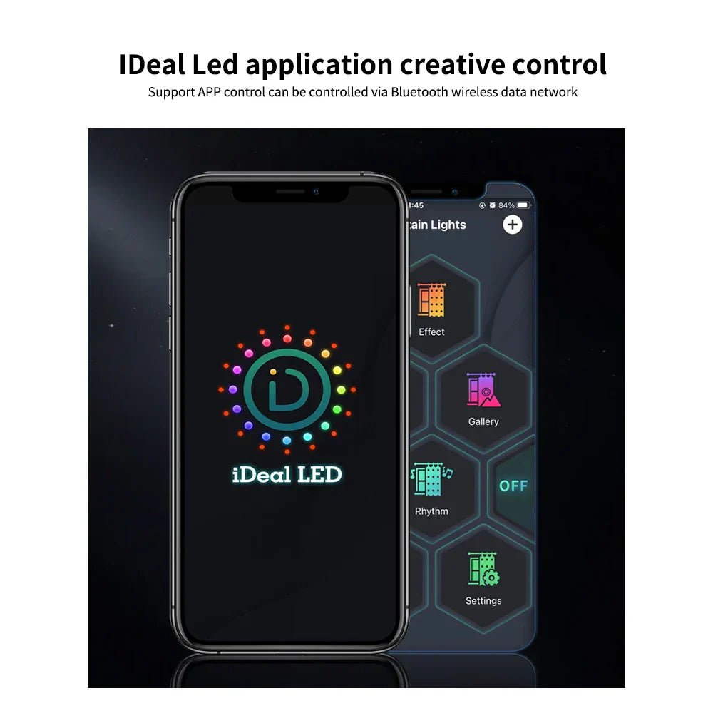 Sikunuo | Musical RGB Curtain Garland LED Window Lights