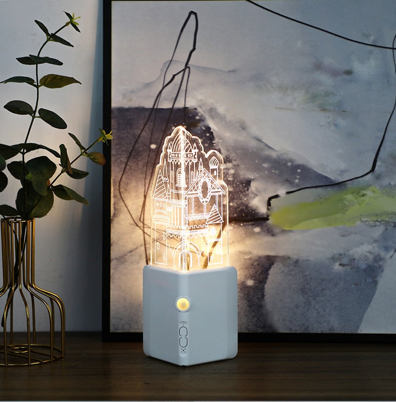 Sikunuo | 3D LED Rechargeable Wall Night Lamp