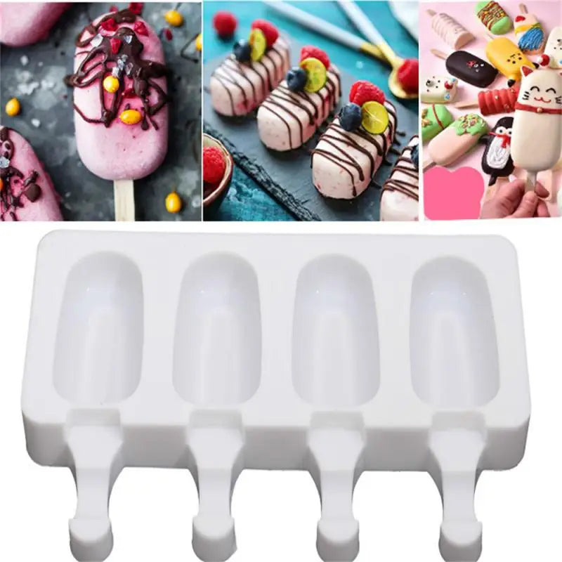 Sikunuo | 4-Rack Non-Stick Popsicle Ice Cream Mold