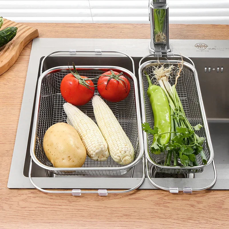 Sikunuo | Space-Saving Over-Sink Mesh Strainer Rack