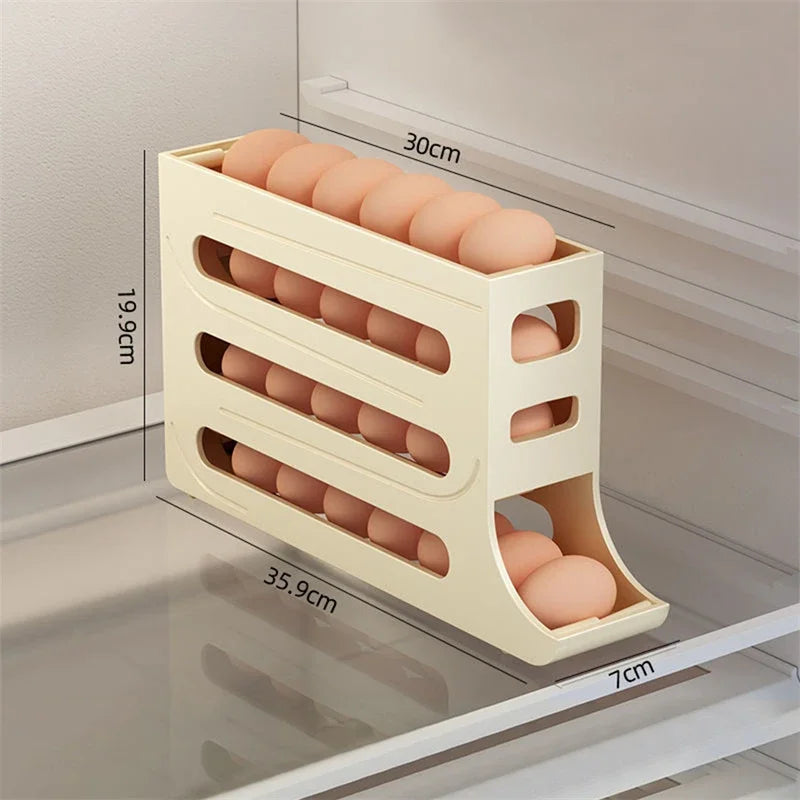 Sikunuo | Eggs Dispenser Fridge Organizer Rack