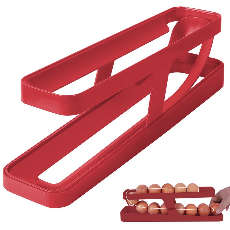 Sikunuo | Automatic Egg Rolling Holder Organizer Rack