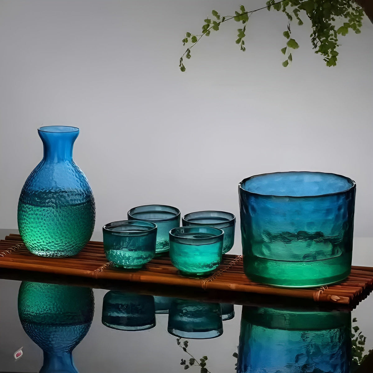 Japanese Glass Set – Elegant Sake & Whisky Set | Perfect for Bar & Home | Sikunuo