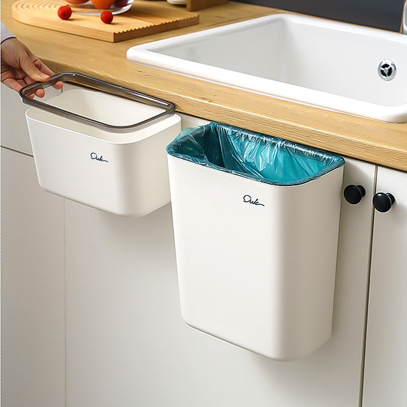 Sikunuo | Kitchen Hangable Clean Corner Trash Can