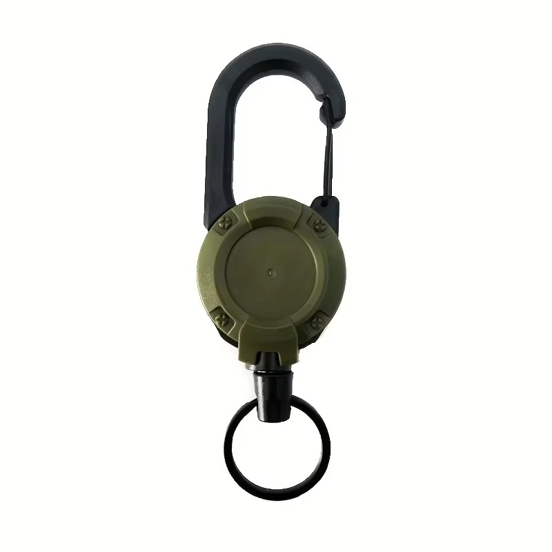 Sikunuo | Heavy-Duty Tactical Retractable Keychain – Multi-Use Outdoor Carabiner Tool