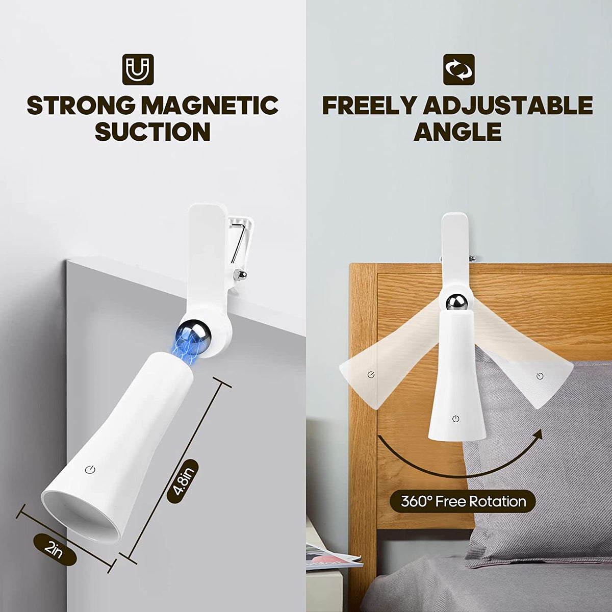 Sikunuo | Shiny Orbit Rechargeable Rotating Desk Lamp