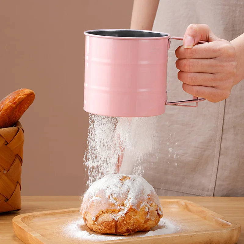 Sikunuo | Handheld Kitchen Flour Sifter Semi-Automatic Kitchen Gadget