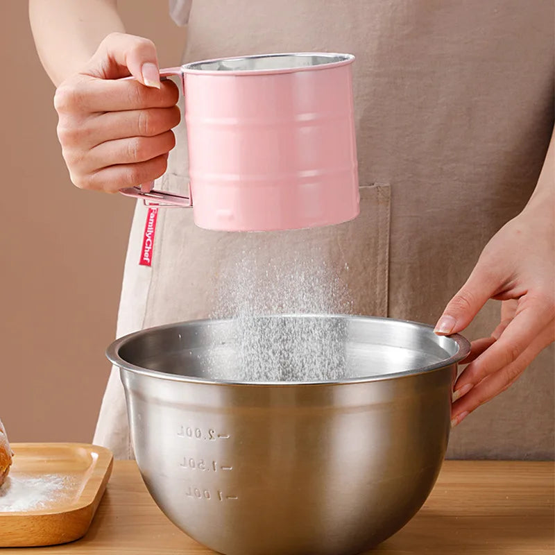 Sikunuo | Handheld Kitchen Flour Sifter Semi-Automatic Kitchen Gadget