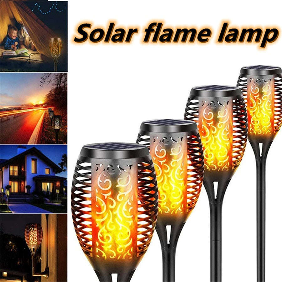 Sikunuo | Outdoor LED Solar Artificial Flame Lamp
