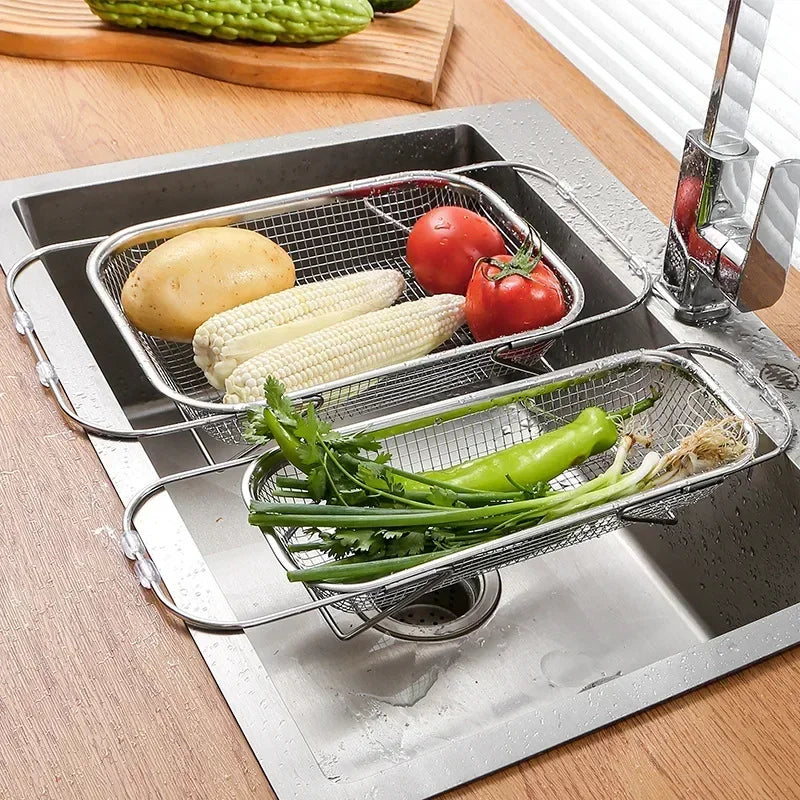 Sikunuo | Space-Saving Over-Sink Mesh Strainer Rack
