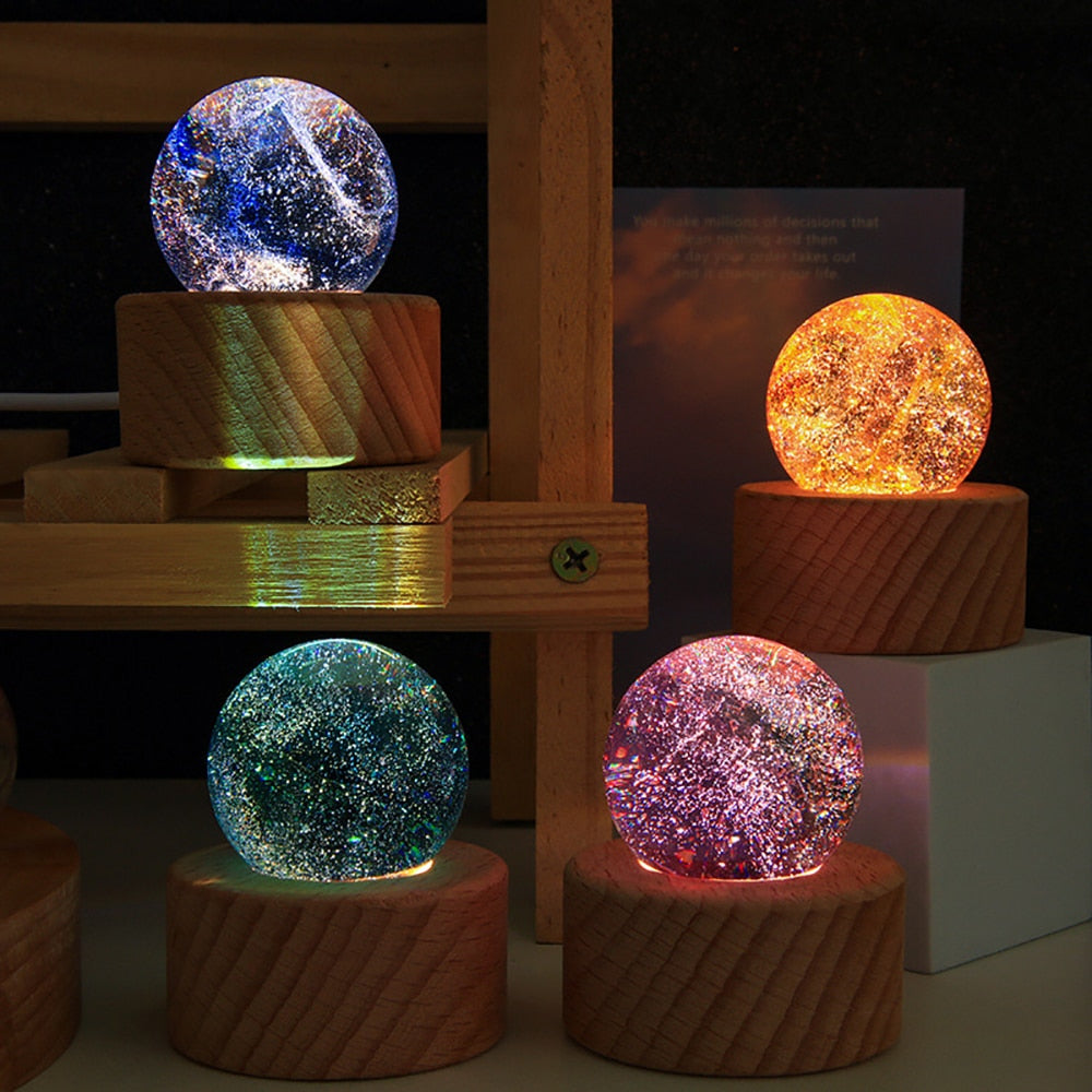 Sikunuo | Colorful Luminous Galaxy Crystal Table Set