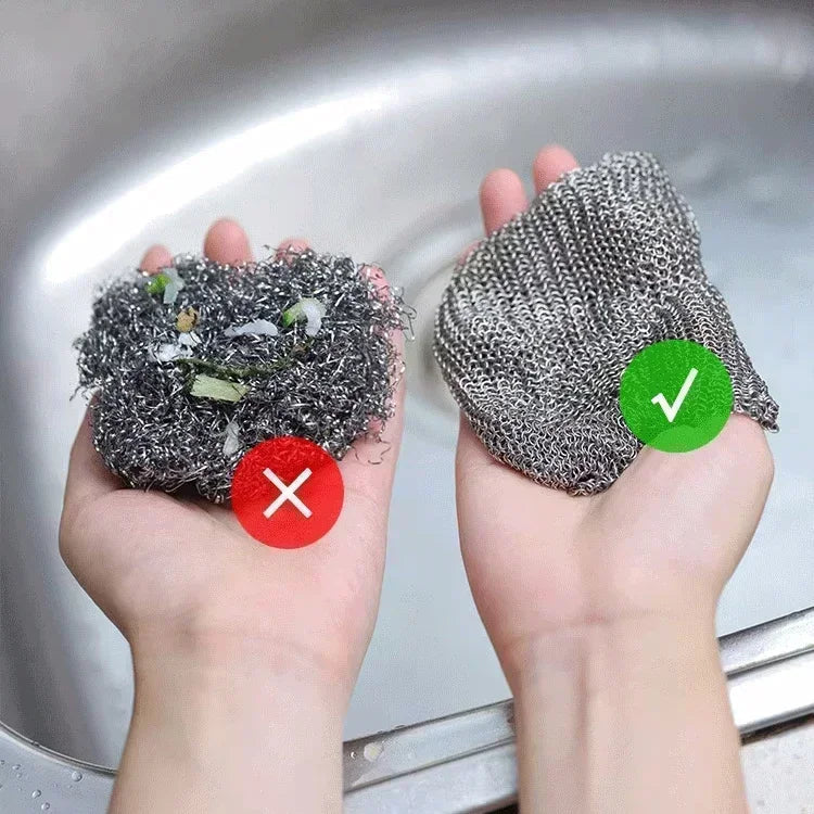 Sikunuo | Non-Stick Iron Wipe Double Layer Wire Cleaning Cloth