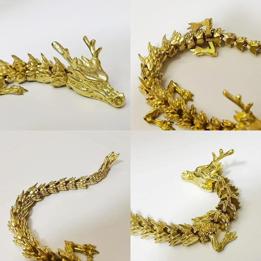 Sikunuo | Mystic Scales 3D Brass Dragon Home Decor