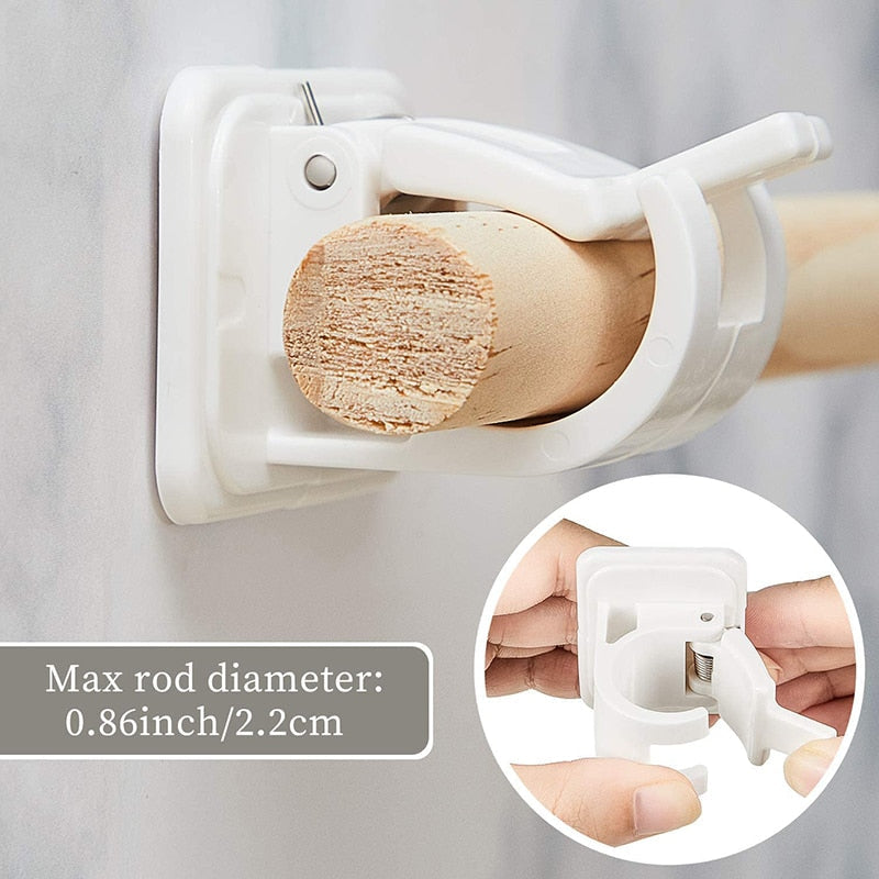 Sikunuo | Self Adhesive Curtain Rod Holder